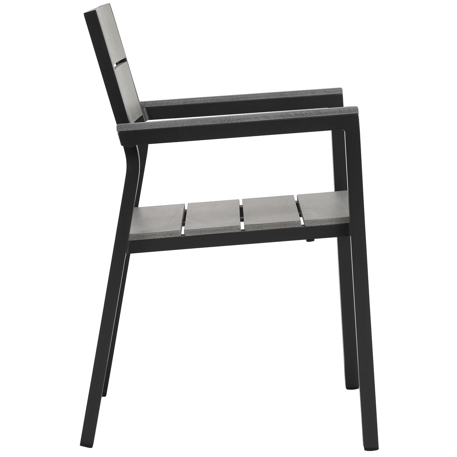 Modway Maine 3-Piece Outdoor Dining Set - Aluminum Patio Furniture with 28