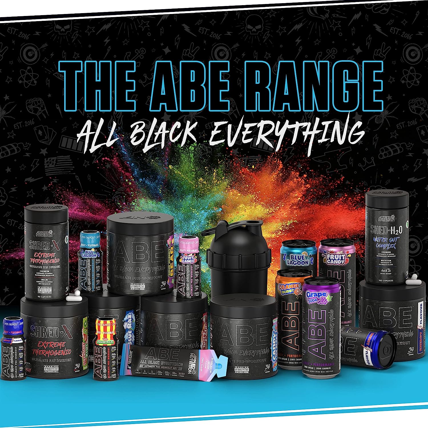 Applied Nutrition ABE Pre Workout Energy Drink - 12 Pack (330ml Cans) | Boost Performance for Gym, Running & Fitness Training