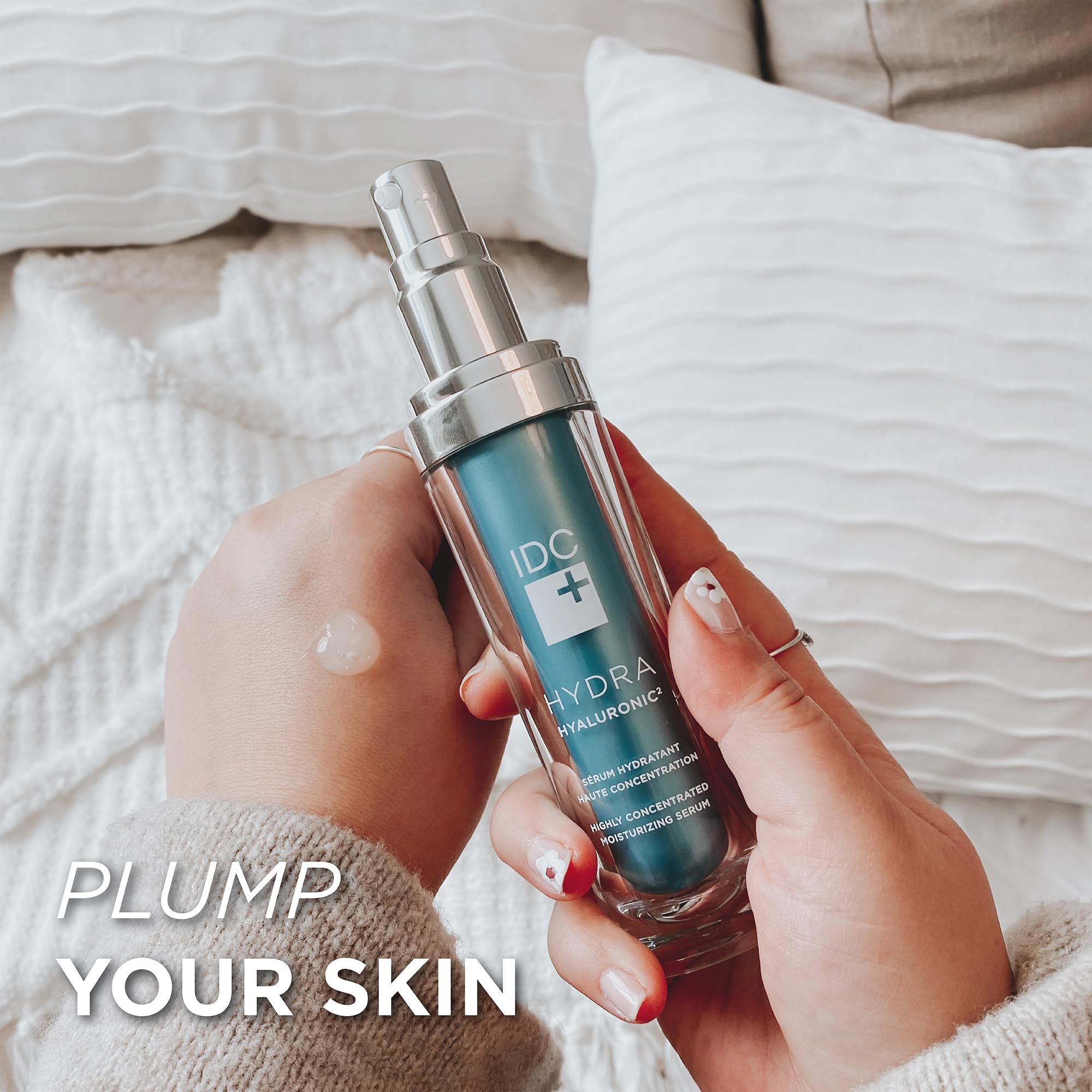 IDC Dermo Hydra Hyaluronic² Moisturizing Serum - 1 fl oz - Hydrating Facial Serum with Hyaluronic Acid for Wrinkles on Face, Eyes & Neck - Anti-Aging Skin Care Treatment - Best for Dry Skin & Fine Lines Reduction - Perfect for Night Routine & Daily Hydration Boost