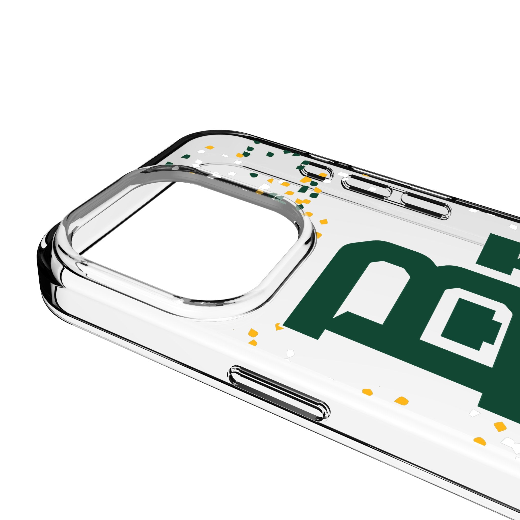 Baylor University Bears Confetti Clear Phone Case for Apple iPhone 14/13/12/11 Pro Max - Shatterproof Protective Cover for Fans, Game Day & School Spirit