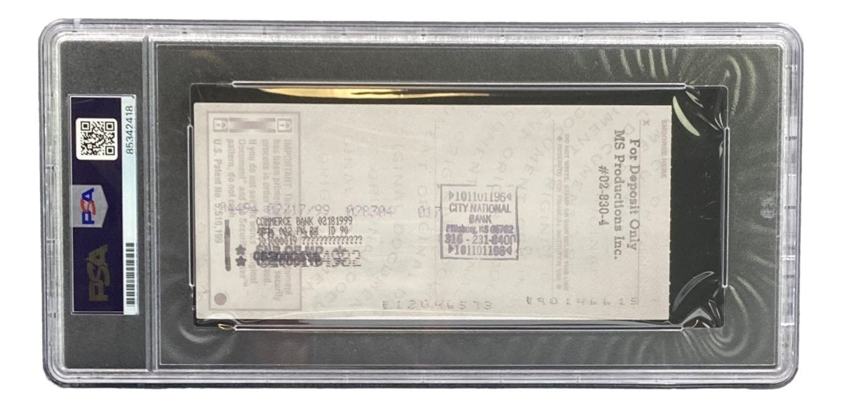 Johnny Unitas Baltimore Colts Autographed Signed Bank Check #5558 PSA Certified - Rare Football Memorabilia for Collectors & Sports Fans