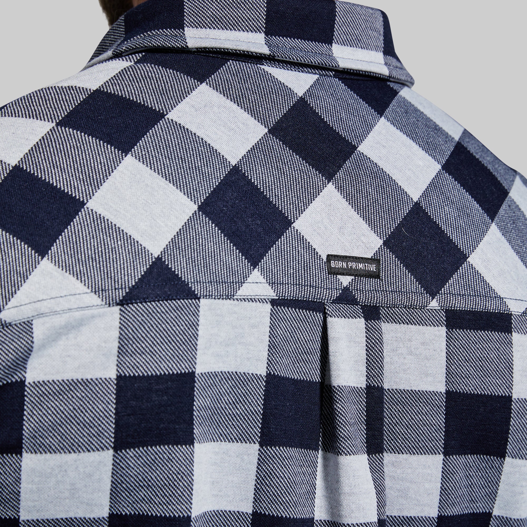 Premium Stretchy Flannel Shirt for Men - Comfortable & Durable Woodsman Plaid (Navy/White) - Perfect for Outdoor Adventures, Camping & Casual Wear