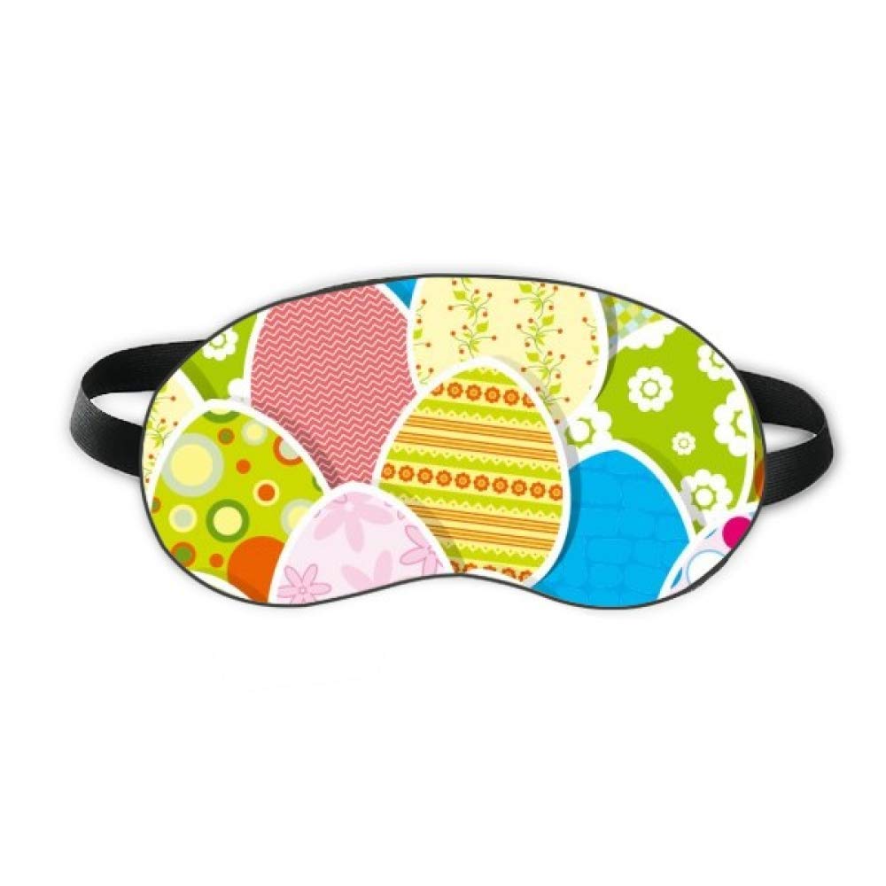 Soft Easter Themed Sleep Eye Mask - Cute Colored Egg Design for Night Blindfold & Light Blocking - Perfect for Travel, Napping & Relaxation