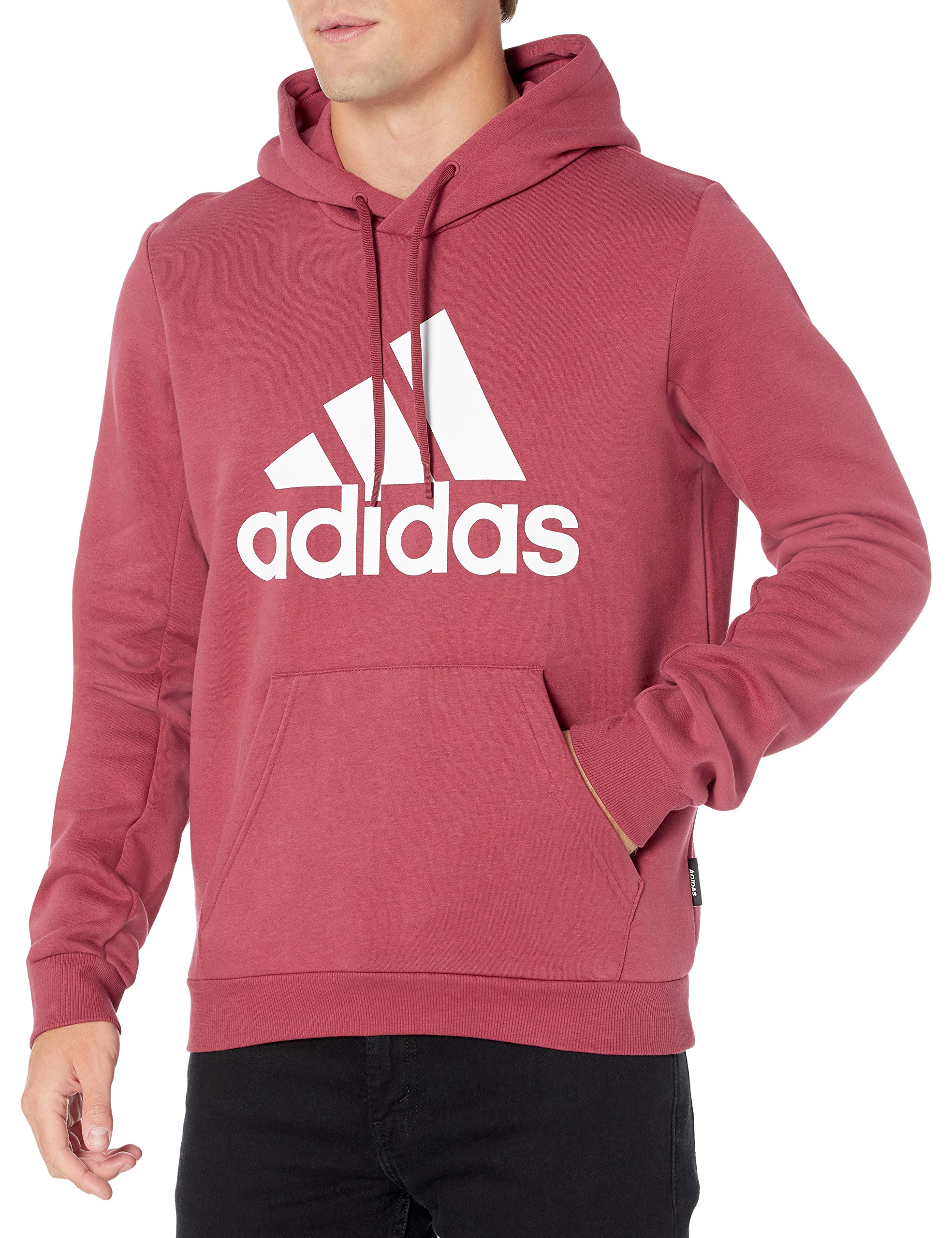 adidas Men's Badge of Sport Fleece Hoodie - Comfortable Athletic Pullover for Running, Gym & Casual Wear | Warm Winter Sweatshirt for Outdoor Activities & Lounge