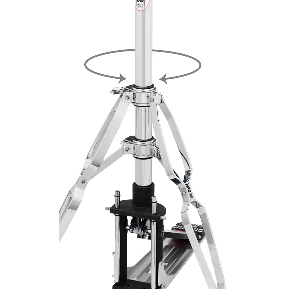 DW DWCP9500TB 9000 Series Heavy Duty Hi-Hat Stand with 2 Legs - Professional Drum Hardware for Live Performances & Studio Recording