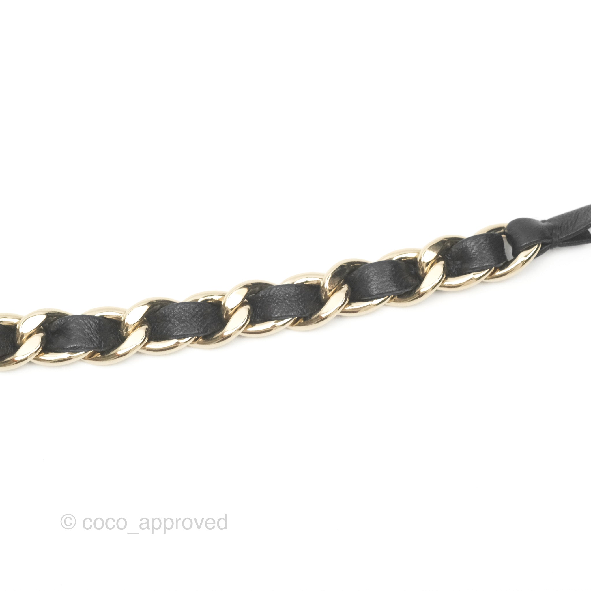 Chanel CC Woven Hair Band & Belt Accessory - Black & Gold Tone 22P Collection | Elegant Hair Accessory & Fashion Belt for Women | Perfect for Parties, Weddings & Everyday Wear