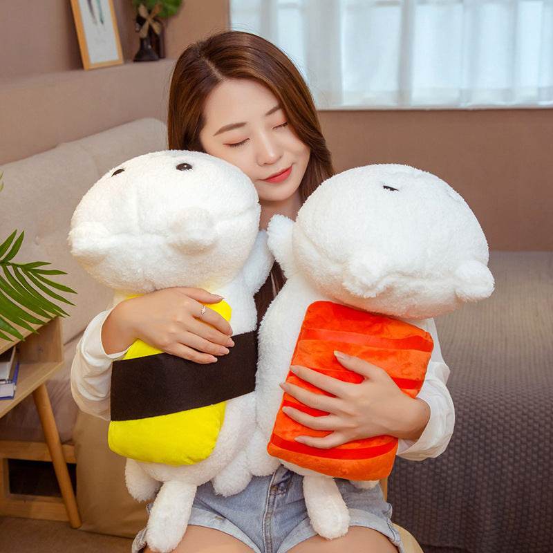 Cute Mini Stuffed Cat Plush Toy - Kawaii Sushi-Shaped Cat Pillow for Anime Lovers & Gift Giving | Perfect for Bedroom Decor, Cosplay Props, and Kawaii Collection