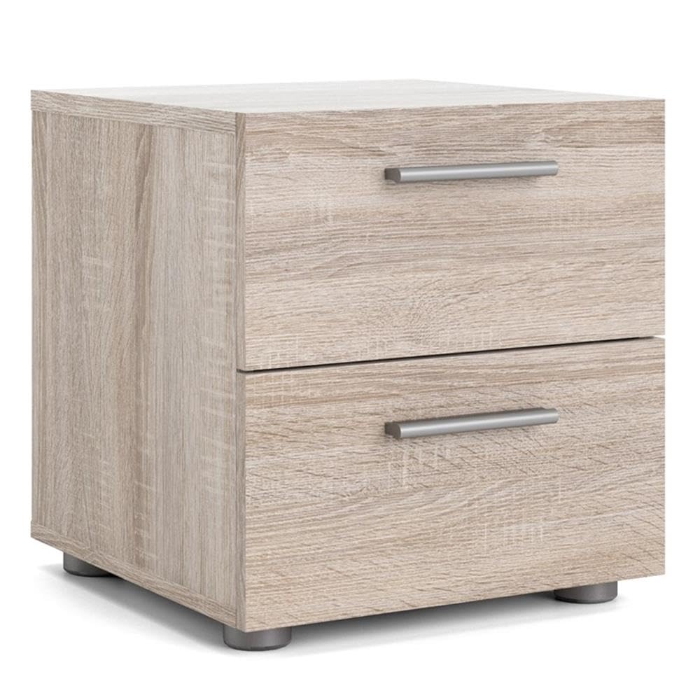 Home Square 4-Drawer Dresser & 2-Drawer Nightstand Set in Rich Truffle Finish - Perfect for Bedroom Furniture & Home Storage Organization