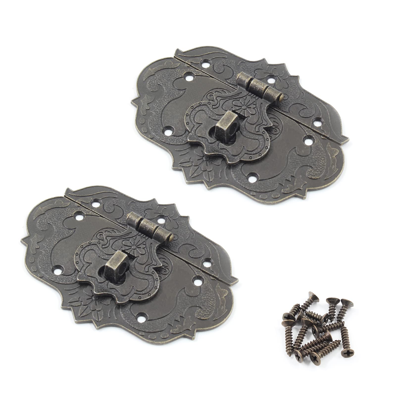 Vintage Antique Hasp Latch Lock 2Pcs - 3.8