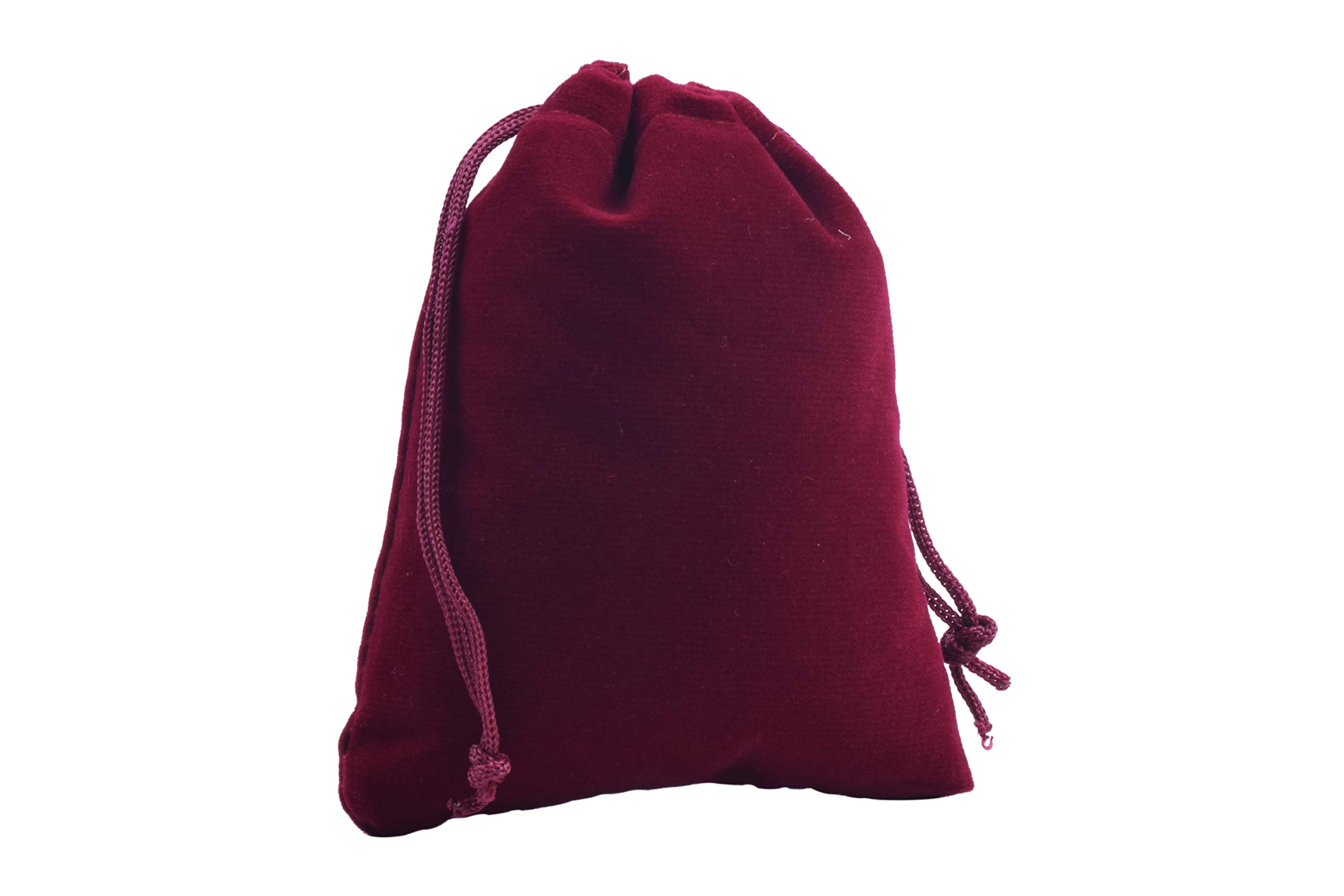 20 Pack Velvet Wine Drawstring Gift Bags - Elegant Jewelry Pouches for Wedding Favors, Party Gifts, Candy Bags (5.2x7.2 Inches) - Perfect for Bridal Showers, Birthday Parties & Holiday Presents
