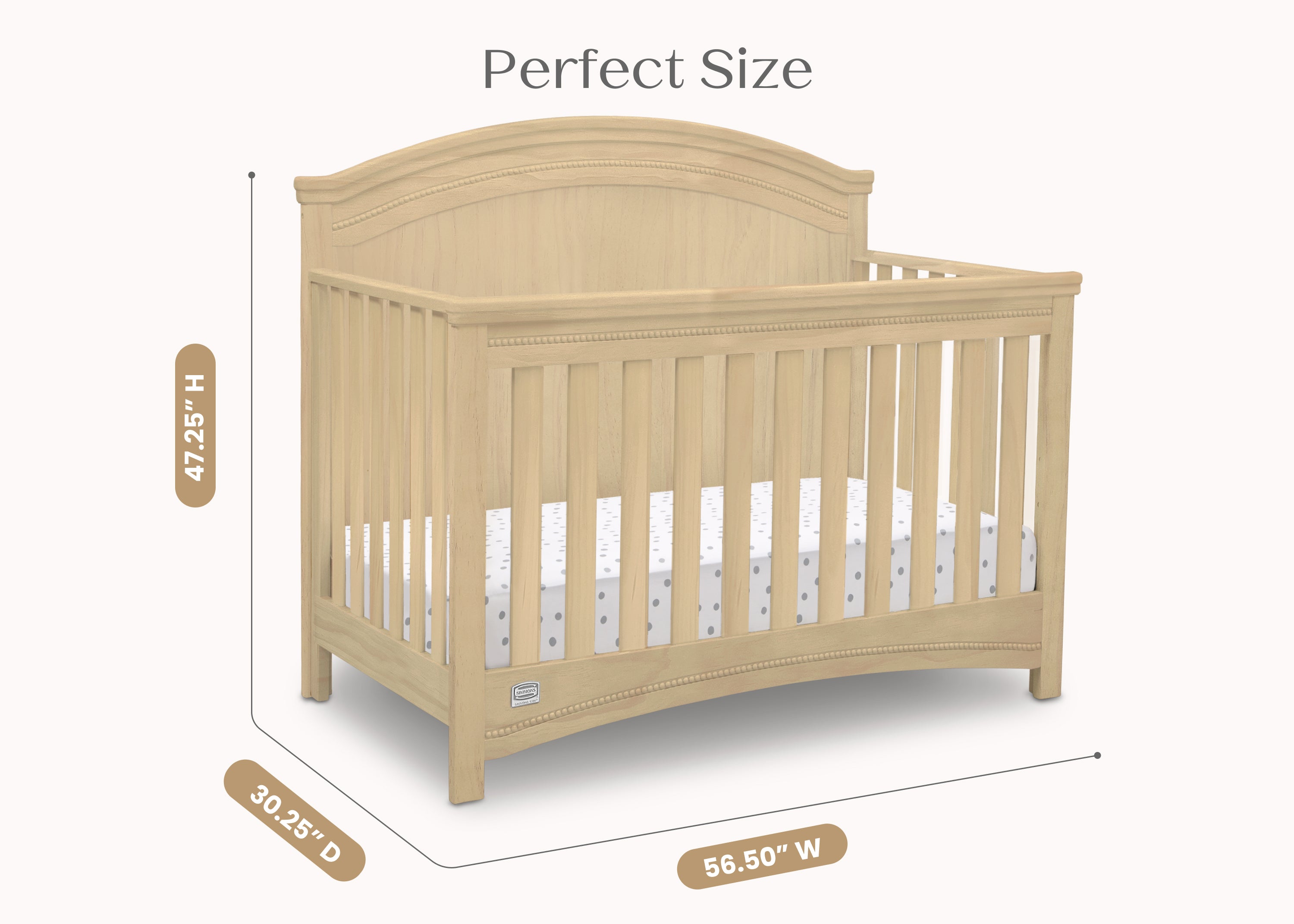 Emma Crib 'N' More - Convertible Baby Crib with 3-in-1 Design for Nursery, Toddler Bed & Daybed | Perfect for Newborns to Toddlers | Safe & Stylish Nursery Furniture for Modern Homes