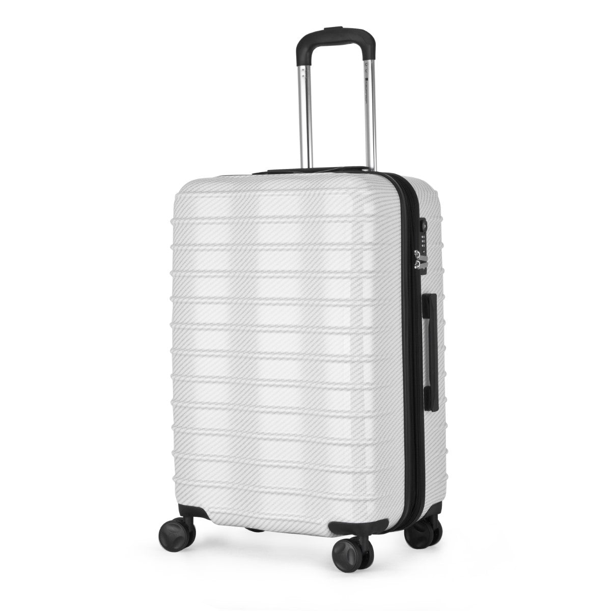 Daycrown 802 Carbon Fiber Texture Luggage - Lightweight Durable Suitcase for Travel, Business Trips & Vacations