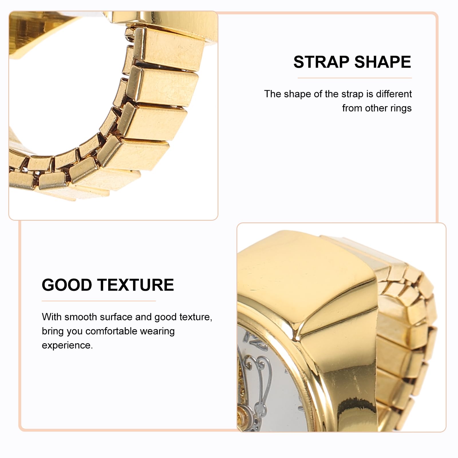 Elegant Gold Butterfly Finger Ring Watch - Vintage Round Quartz Timepiece for Women & Men - Perfect for Weddings, Valentines Day & Special Occasions