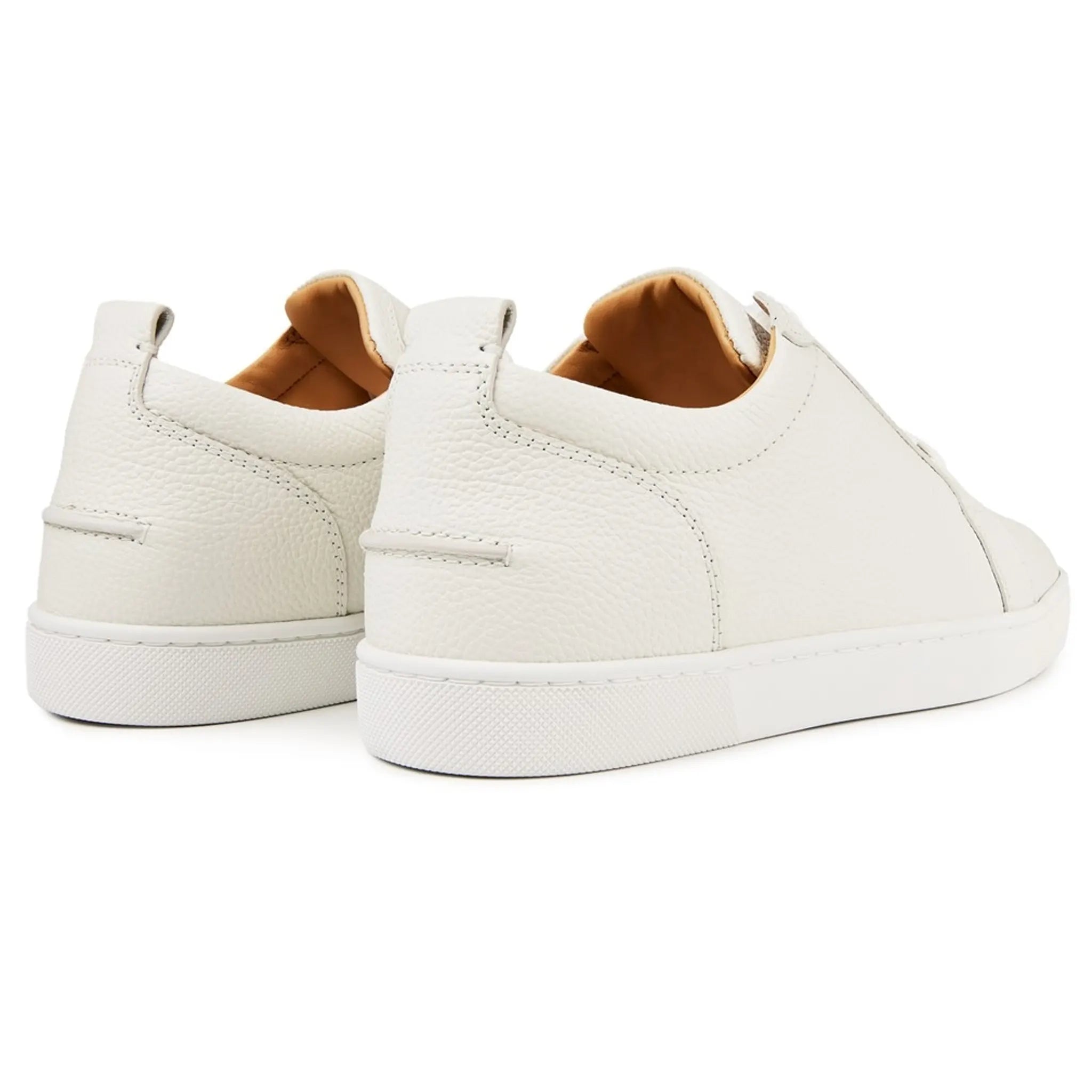 Christian Louboutin Rantulow Flat White Grain Leather Women's Loafers - Perfect for Office, Casual Wear & Everyday Comfort