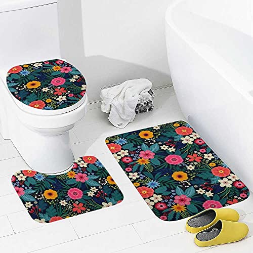 Amazing Colorful Floral Bright Dark Blue