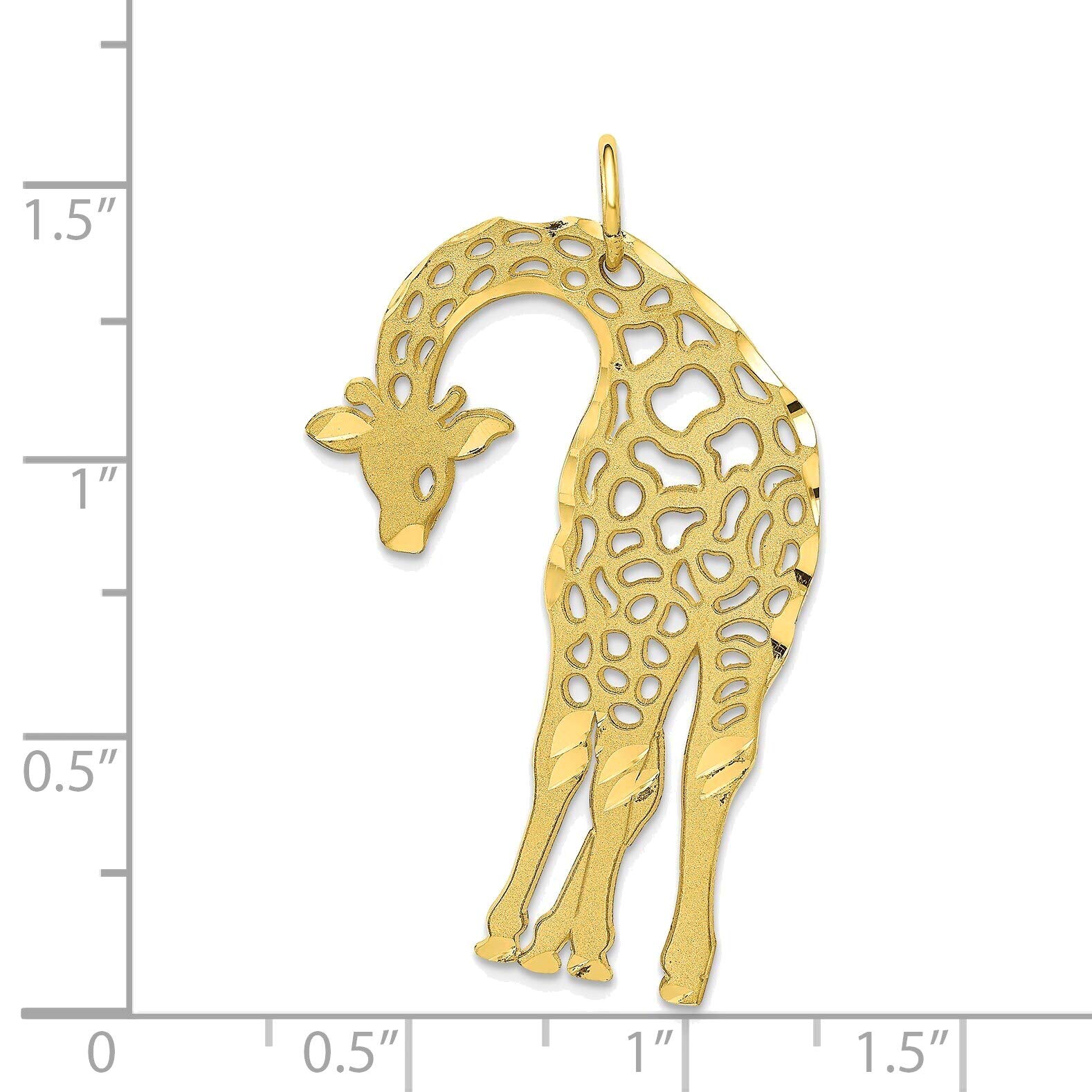 10K Yellow Gold Giraffe Charm Jewelry for Animal Lovers