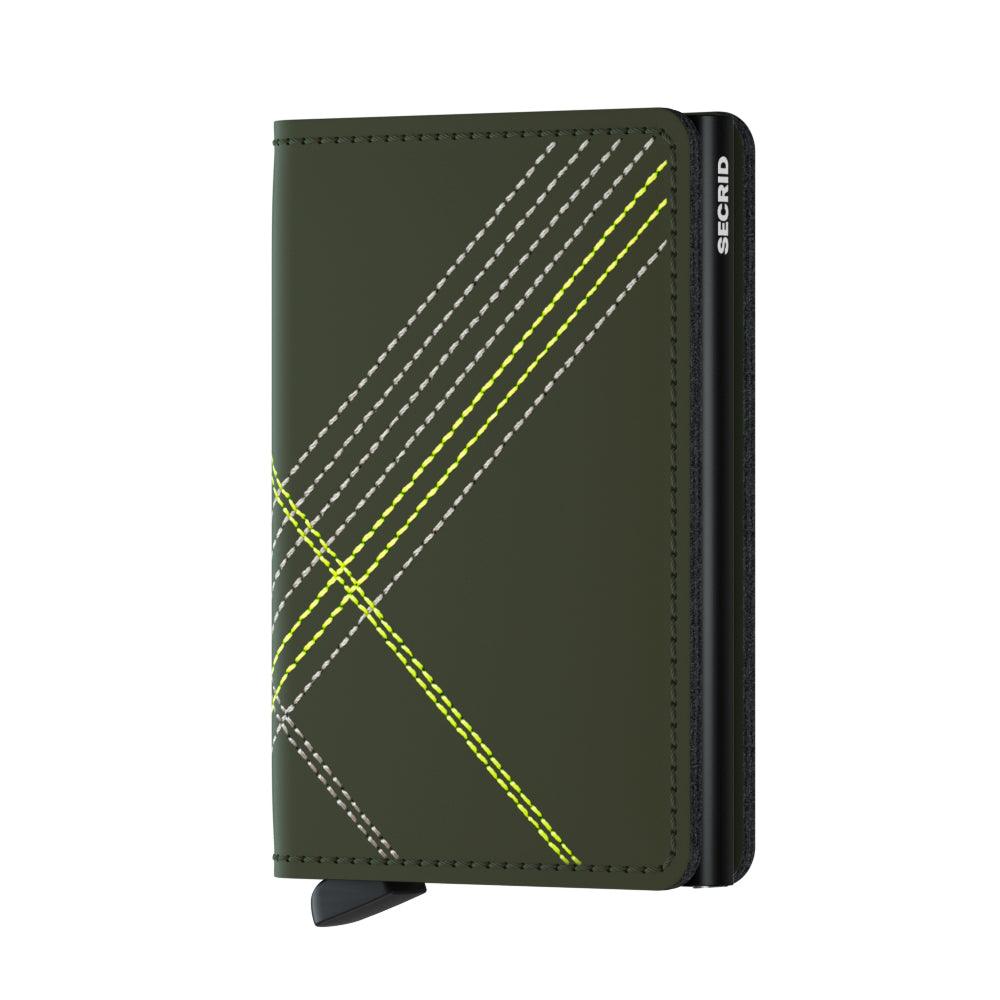 Secrid Linea Stitch Slim Wallet for Men & Women - RFID Blocking Minimalist Leather Card Holder - Perfect for Travel, Business & Everyday Use
