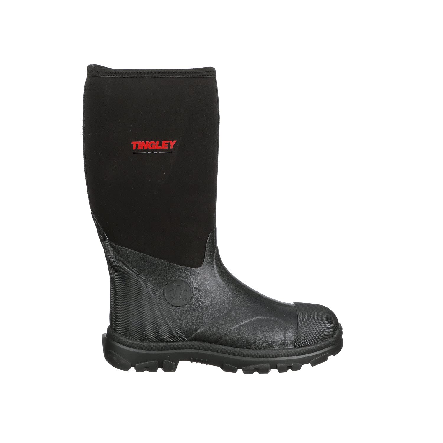 TINGLEY Men's Knee High Rubber Boots - Black, Size 11 Women/9 Men - Waterproof Work Boots for Farming, Fishing & Outdoor Activities