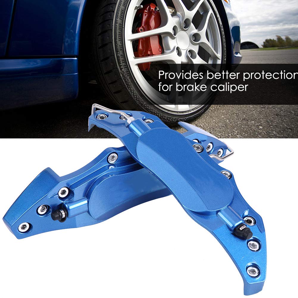 Qiilu 2-Piece Universal Rear Brake Caliper Covers - Durable Protector for 16-17 Inch Wheel Hubs | Perfect for Car Enthusiasts & DIY Auto Upgrades