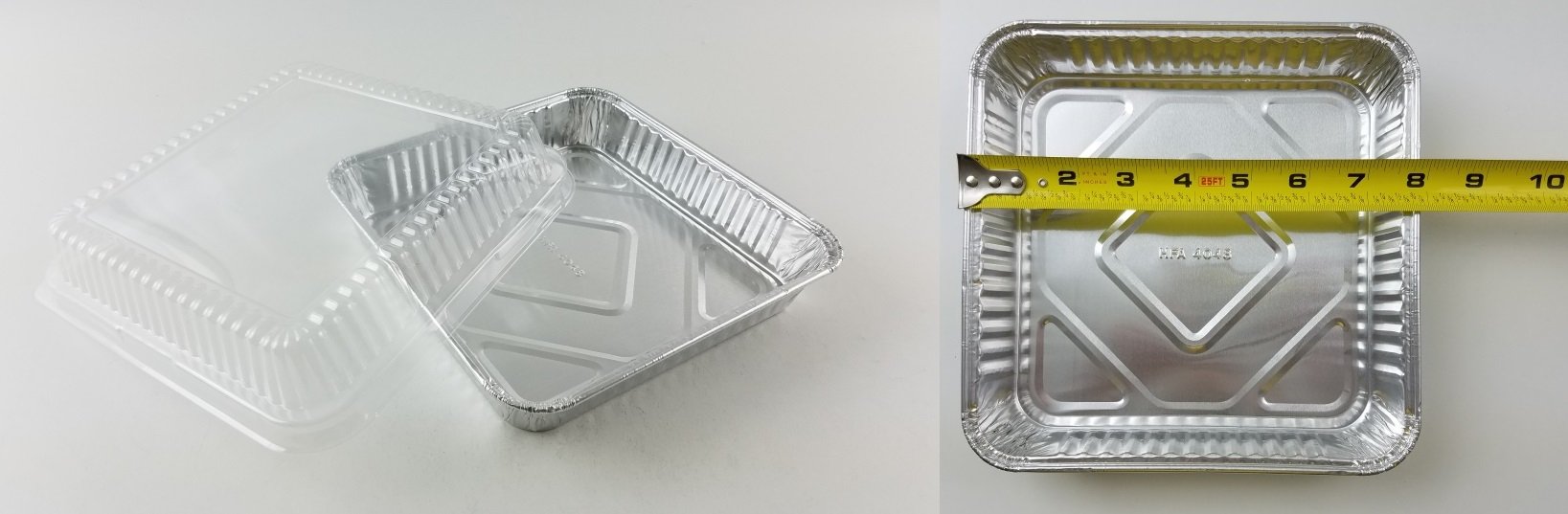 Disposable Square Aluminum Foil Cake Pans with Dome Lids - 500 Pack for Baking, Cooking & Food Storage | Handi-Foil Commercial Grade Baking Pans for Restaurants, Catering & Home Use