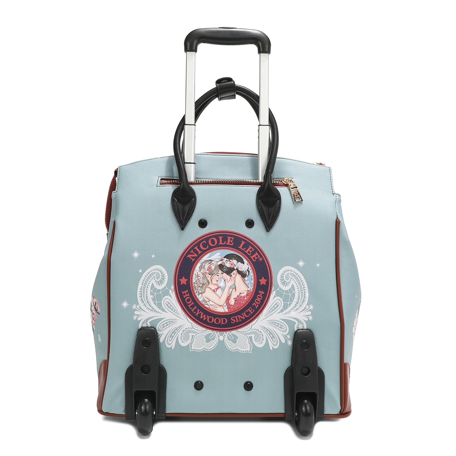 FIONA Rolling Tote Bag for Women - Large Travel Carry On Luggage with Wheels - Perfect for Airplane, Business Trips & Weekend Getaways