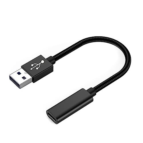 DHTtechky USB C to USB 3.0 Adapter (1 Pack) - USB A Male to Type C Female OTG Cable - Compatible with iPad Air, MacBook Pro, Samsung Galaxy - Fast Data Transfer & Charging - Perfect for Travel, Office & Home Use (Black)