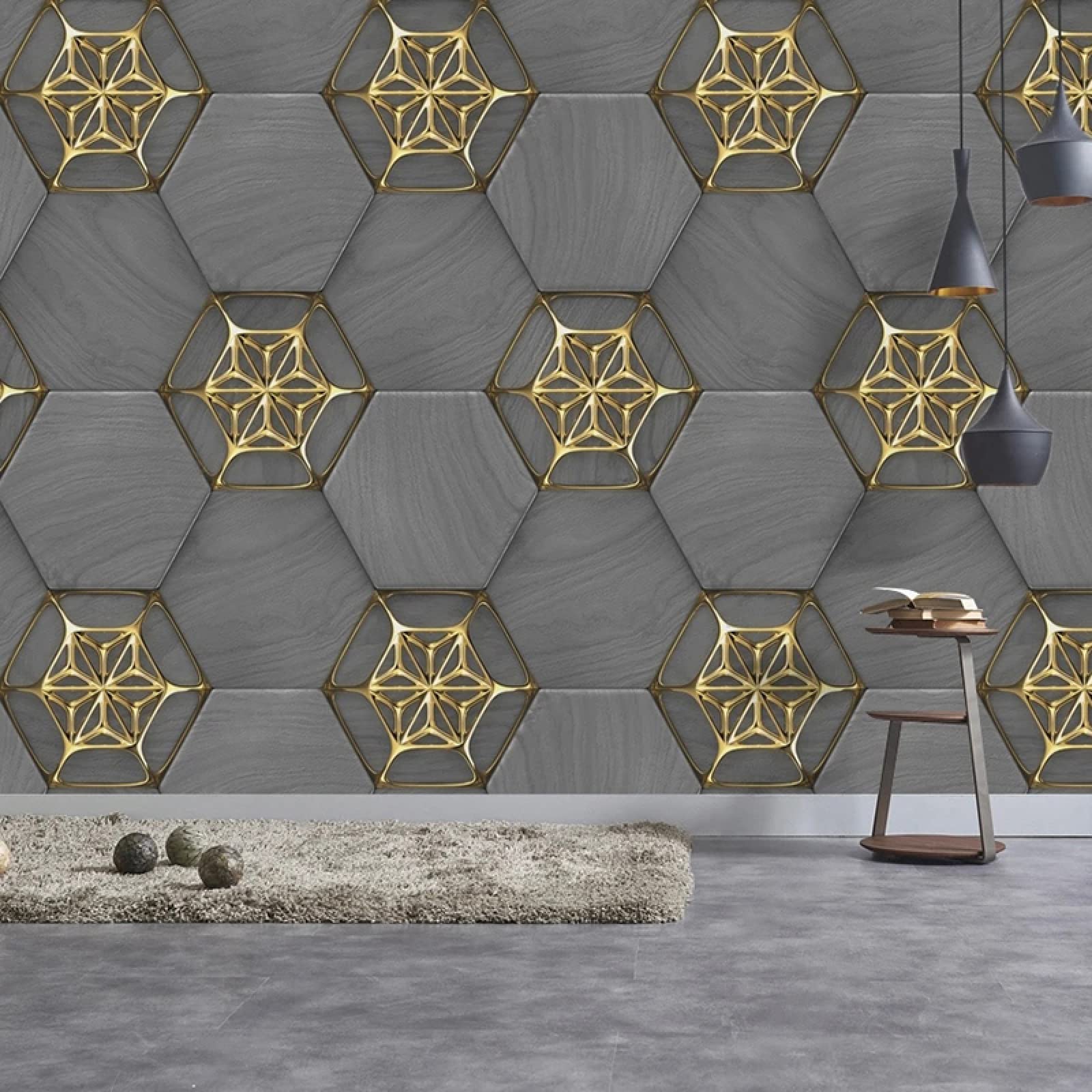 Large Geometric Wall Mural - Removable Peel & Stick Wallpaper for Nursery, Bedroom & Living Room Decor - 157x110 Inch Self-Adhesive Art Sticker - Perfect for Modern Home, Office & Dorm Room Wall Design