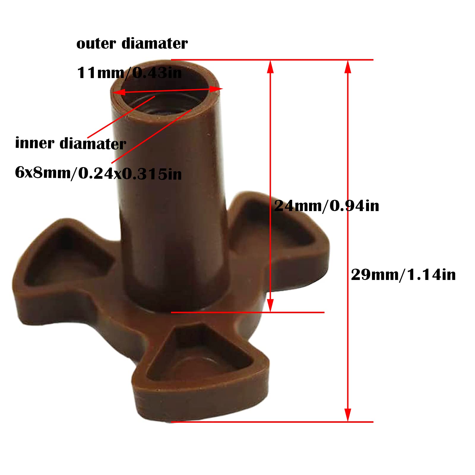 2-Pack Microwave Turntable Coupler Replacement - 0.94 Inch Shaft for Small Microwave Ovens - Glass Tray Drive Coupling & Roller Guide Support - Perfect for Whirlpool, GE, Samsung & More - Easy DIY Repair for Smooth Turntable Rotation