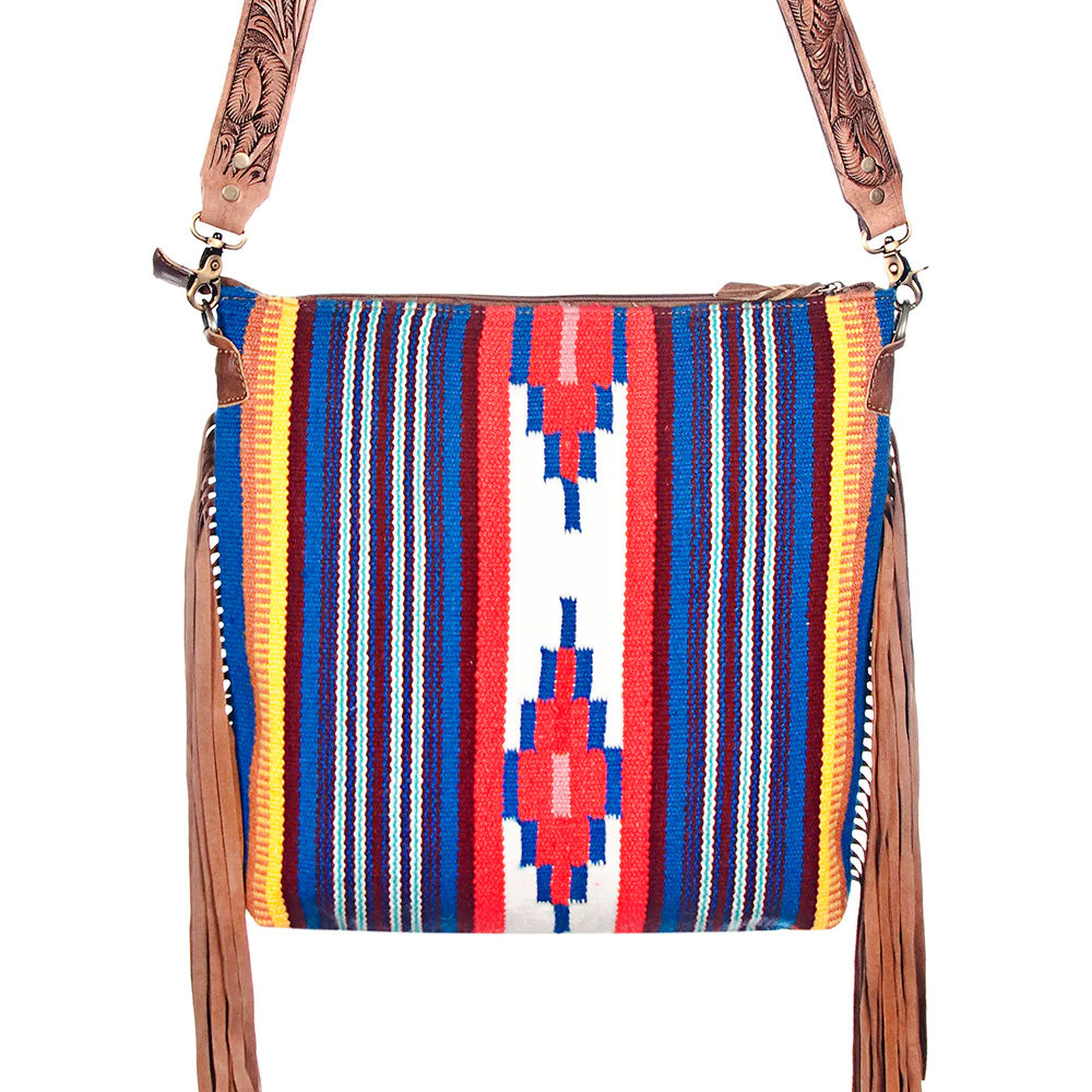 Stylish American Darling Aztec Blue Crossbody Purse for Women - Perfect for Everyday Use, Travel & Casual Outings