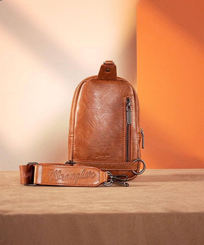 Wrangler Aztec Knitted Sling Bag - Stylish Crossbody Purse for Women & Men - Perfect for Travel, Hiking & Everyday Use
