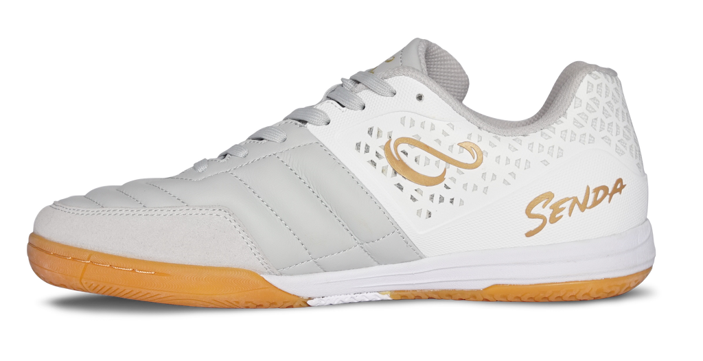 Senda Athletics USHUAIA Pro 2.0 Futsal Soccer Shoes - Gold Color for Indoor Football & Training - Lightweight & Durable for Competitive Play