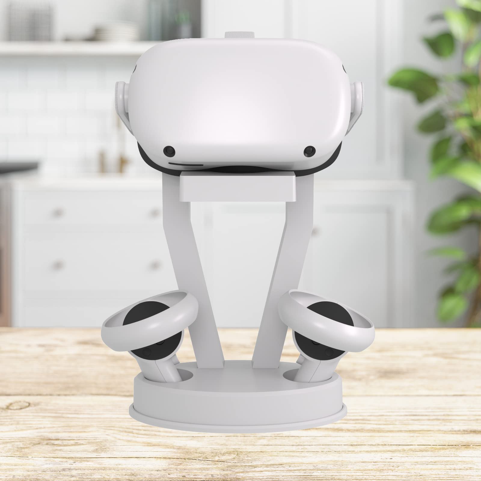 DigiCharge VR Headset Stand for Oculus Meta Quest 3S, 3, 2 & PS VR - Display Mount Station with Charging Base for Headset & Controllers - Perfect for Gaming Setup & VR Accessories Organization