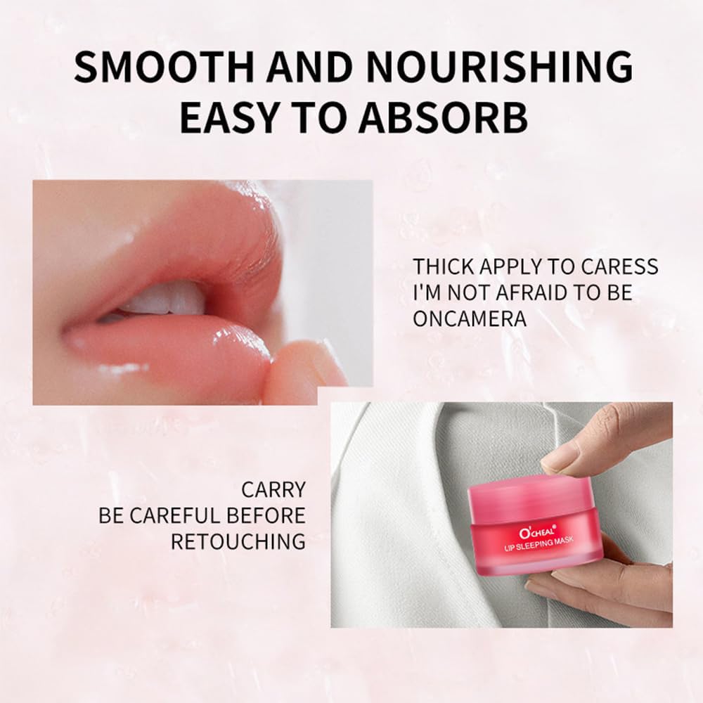 Berry Lip Sleeping Mask - Overnight Hydrating Lip Treatment for Very Dry & Cracked Lips, Moisturizing Lip Balm for Night Use | Perfect for Winter Care, Travel & Daily Lip Repair