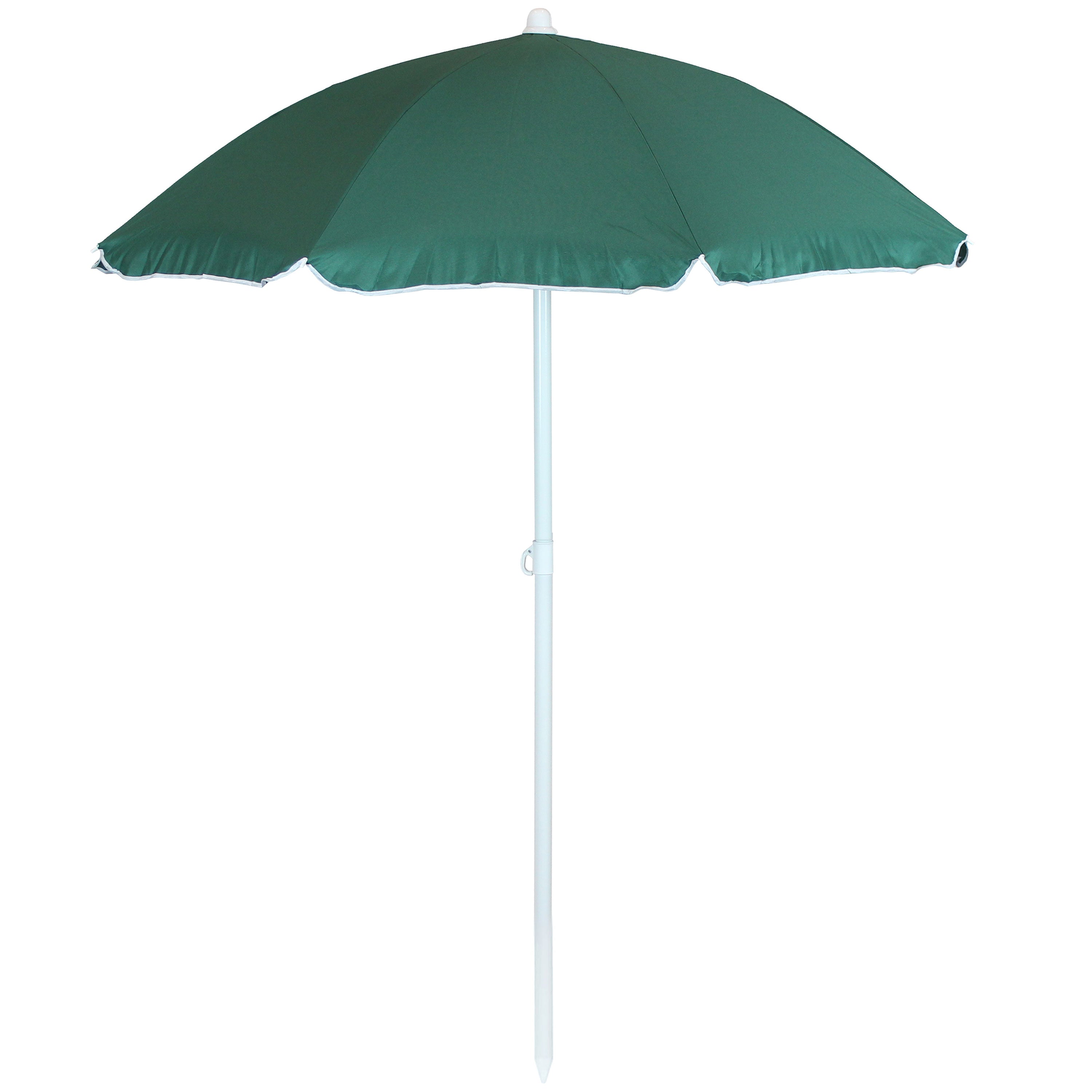 Sunnydaze 5-Foot Steel Beach Umbrella with Adjustable Tilt - UV Protection for Poolside, Backyard, and Outdoor Relaxation