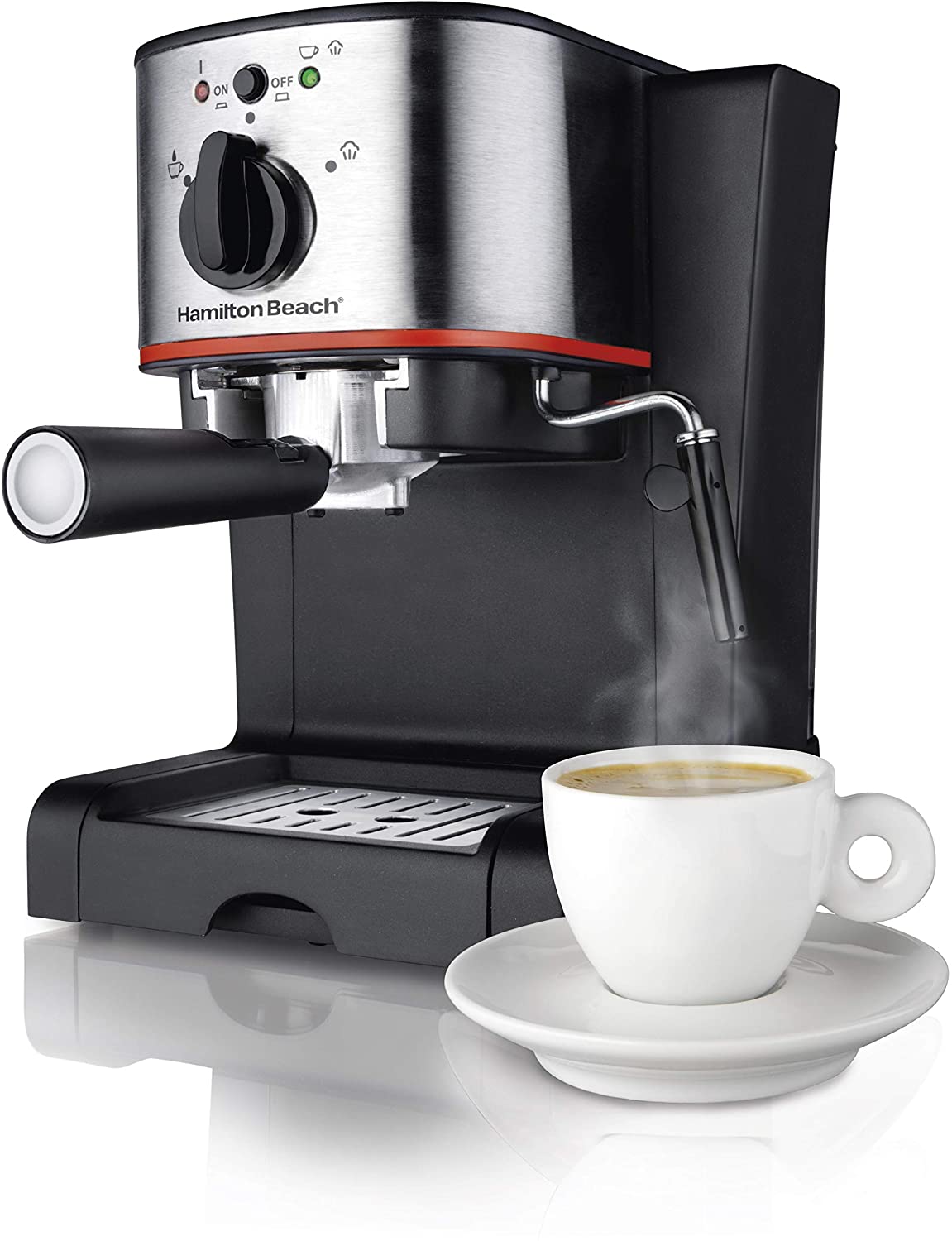 Hamilton Beach 15 Bar Espresso & Cappuccino Maker 40792 - Professional Coffee Machine for Home & Office Use