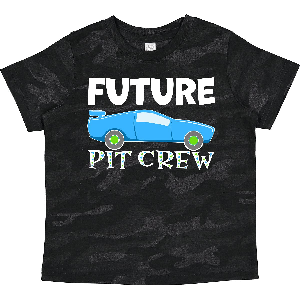 Inktastic Future Pit Crew Blue Race Car Toddler T-Shirt - Cute Toddler Boys' Graphic Tee for Racing Fans, Birthday Gifts & Casual Wear
