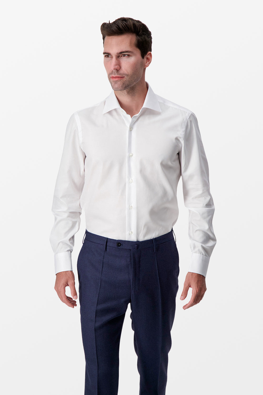 Barba Napoli White Journey Classic Shirt for Men | Premium Italian Dress Shirt | Formal & Business Attire | Perfect for Office, Weddings & Special Occasions
