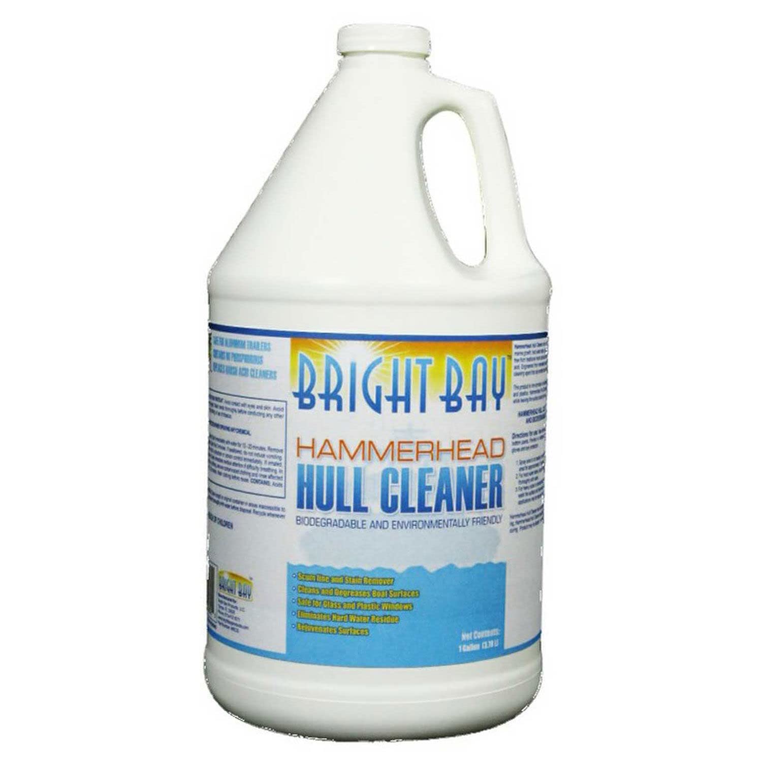 M6128CS Marine Hull Cleaner - 1 Gallon Bottle (4/Case) - Boat Hull Stain Remover for Fiberglass & Metal - Ideal for Boats, Yachts & Watercraft Maintenance
