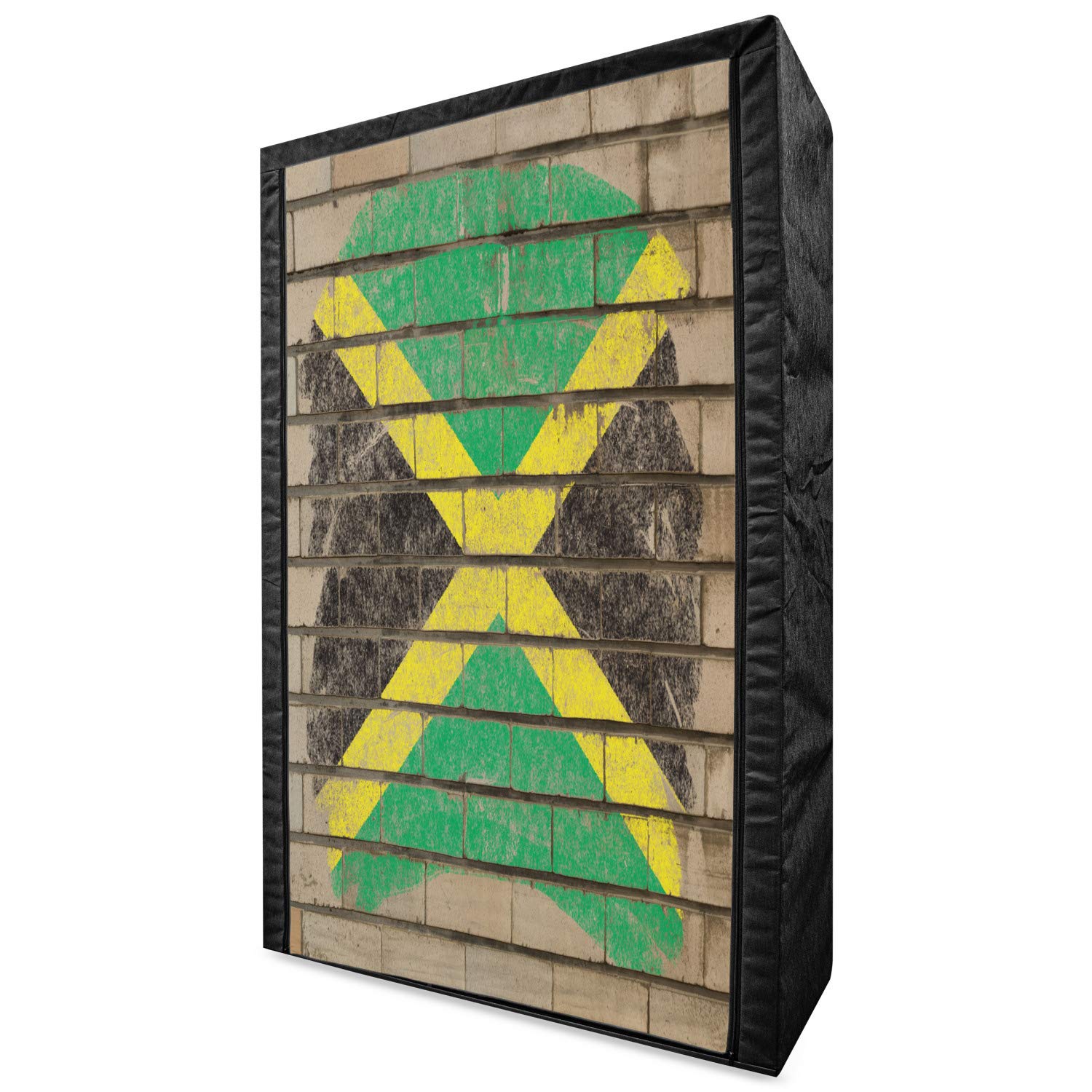 Ambesonne Jamaican Flag Portable Fabric Wardrobe - 42.5