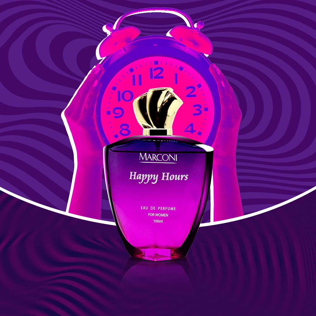Marconi™ Happy Hours & Senorita 100ml + 100ml Eau De Parfume Set - French Perfume for Women | Long-Lasting Floral Fragrance | Perfect for Date Night & Special Occasions