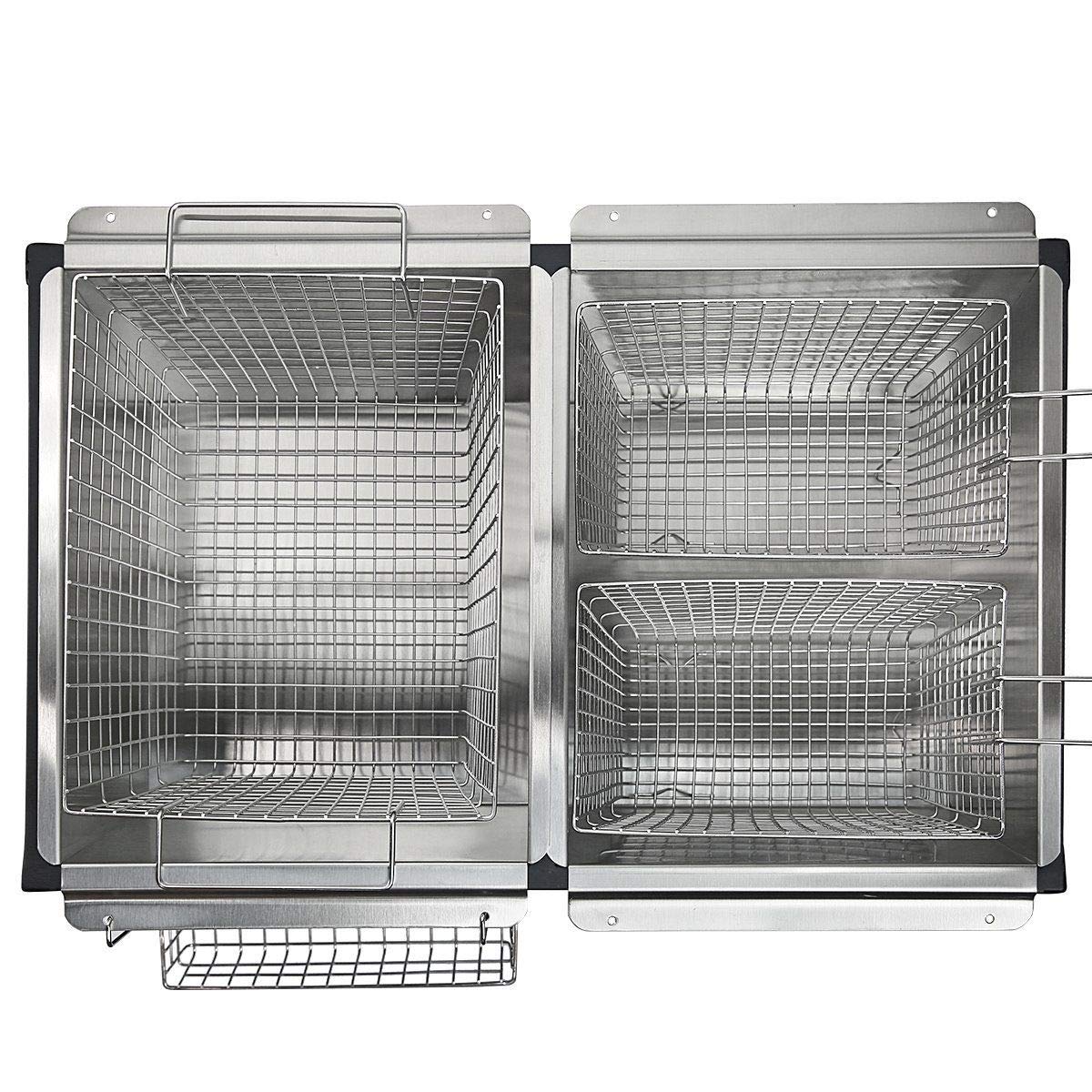 Barton 148,000 BTU High-Pressure Triple Basket Propane Deep Fryer - Dual Burner Outdoor Fish Cooker with Fry Baskets - Perfect for Catering, Events, Camping & Backyard BBQs