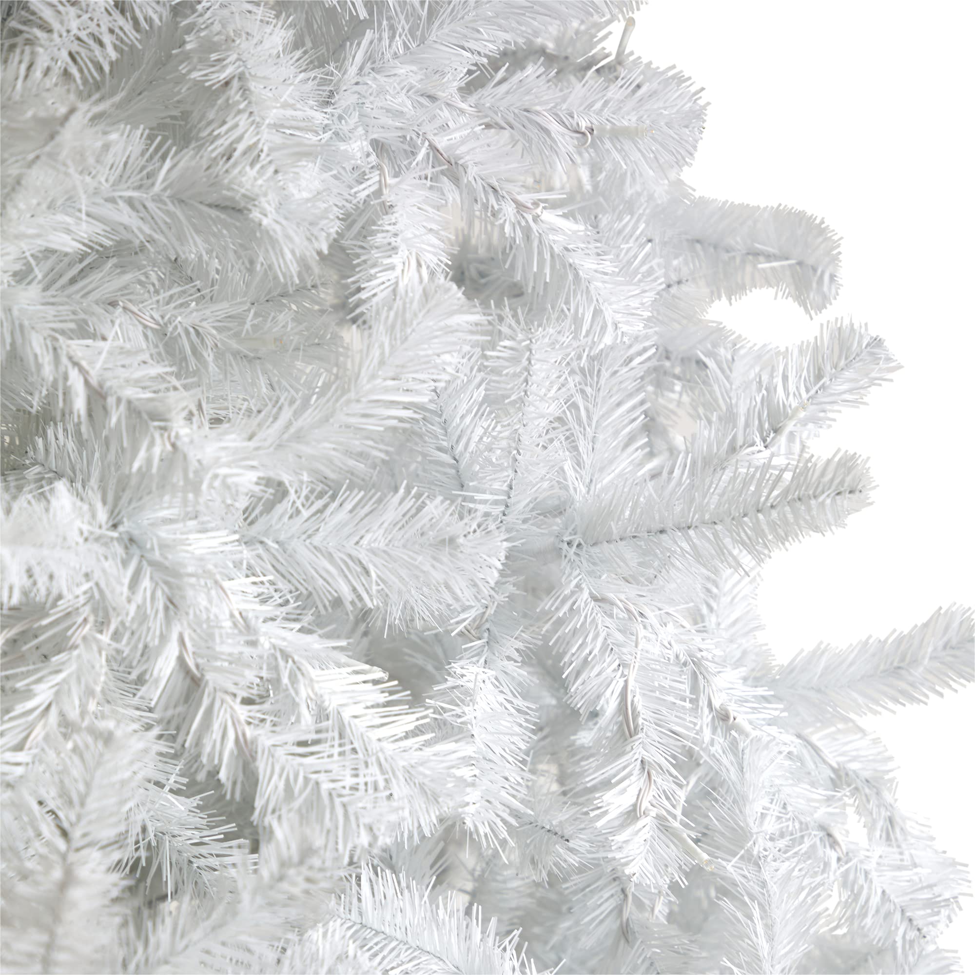 Nearly Natural 10ft Pre-Lit Artificial Christmas Tree with 2200 Bendable Branches & 800 Warm White LED Lights - Metal Stand for Stability | Perfect for Living Room, Office & Holiday Decorations