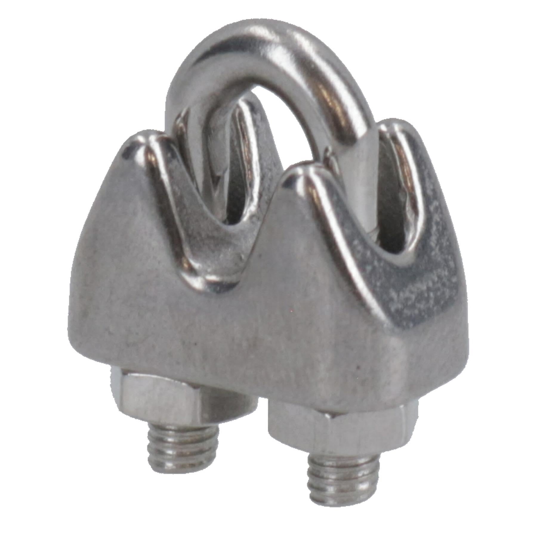 AB Tools 2mm Stainless Steel 316 Marine Grade Wire Rope Clamps (10 Pack) - Heavy Duty Cable Grips for Boating, Rigging & Outdoor Applications