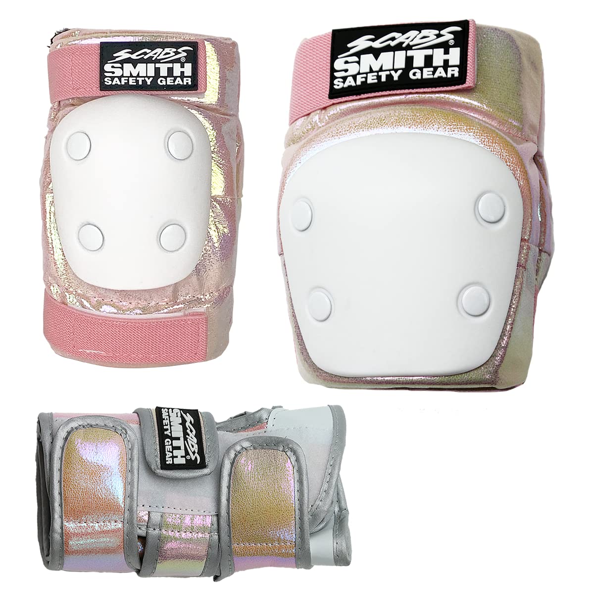 Cotton Candy Roller Pads for Kids - 3-Piece Set | Soft & Comfortable Knee & Elbow Protection for Skating, Biking & Outdoor Play