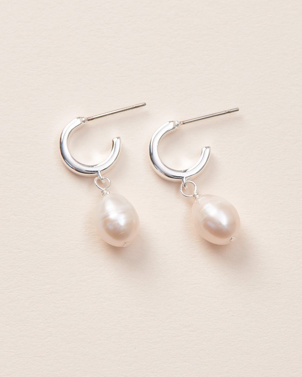 Bali Pearl Drop Huggie Earrings - Dainty Pearl Hoop Earrings for Women, 14K Gold Plated, Minimalist Boho Jewelry | Perfect for Everyday Wear, Weddings & Special Occasions