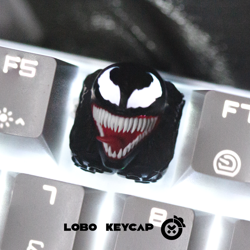 Marvel Deadpool Wolverine Themed Custom Resin Art Keycaps - Clear Transparent Design for Mechanical Keyboards | Perfect for Gaming, Typing & Collectors