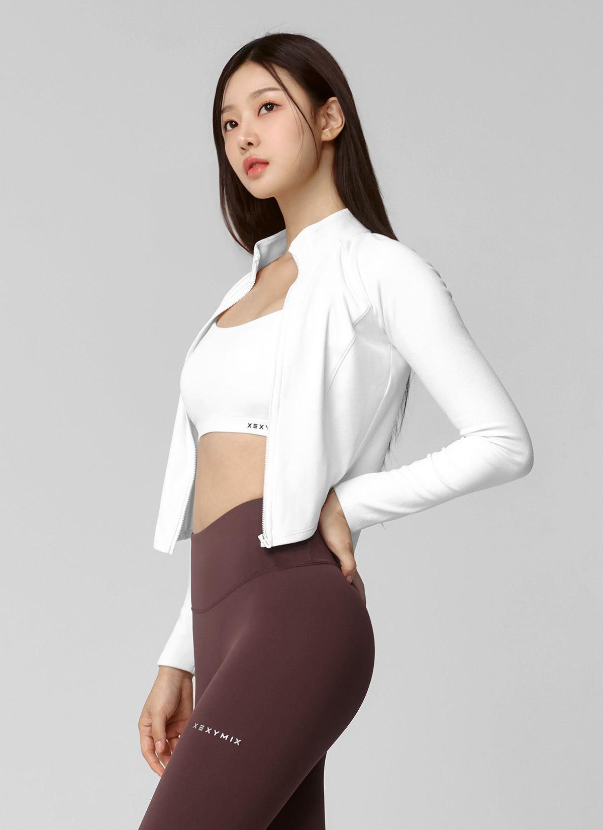Active Crop Slim Fit Zip Up Jacket for Women - Lightweight Running Hoodie for Gym, Yoga & Outdoor Sports
