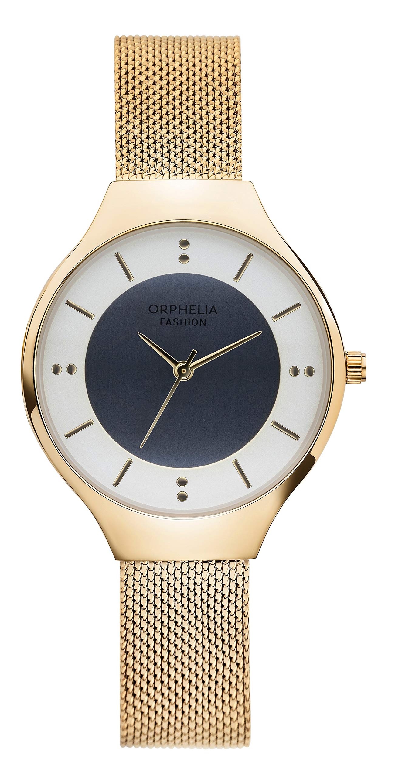 Orphelia Fashion Women's Analog Watch with Swirl Design & Stainless Steel Mesh Band - Perfect for Office, Party, and Everyday Wear