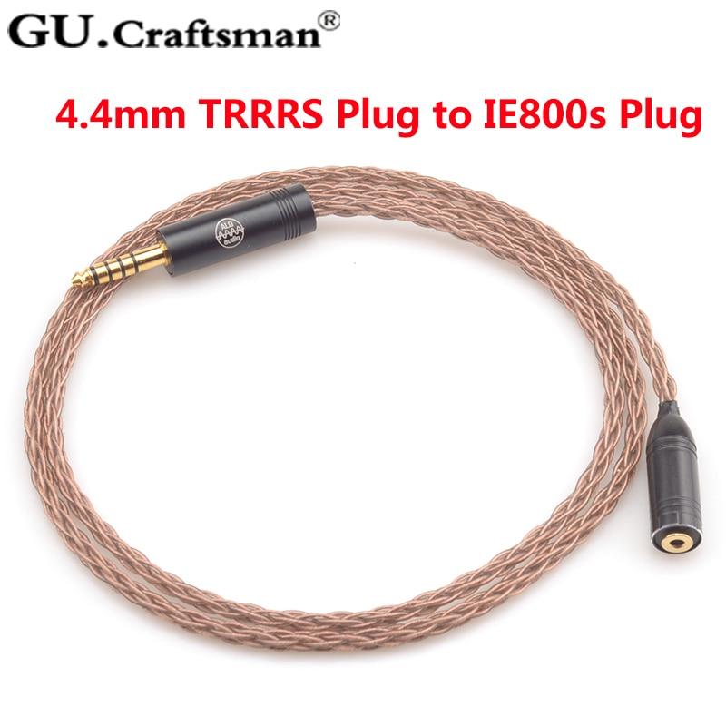 GUCraftsman 6N OCC 8-Core High Purity Copper Upgrade Cable for Sennheiser IE800 IE800s - Premium Audio Upgrade for Audiophiles & Music Enthusiasts
