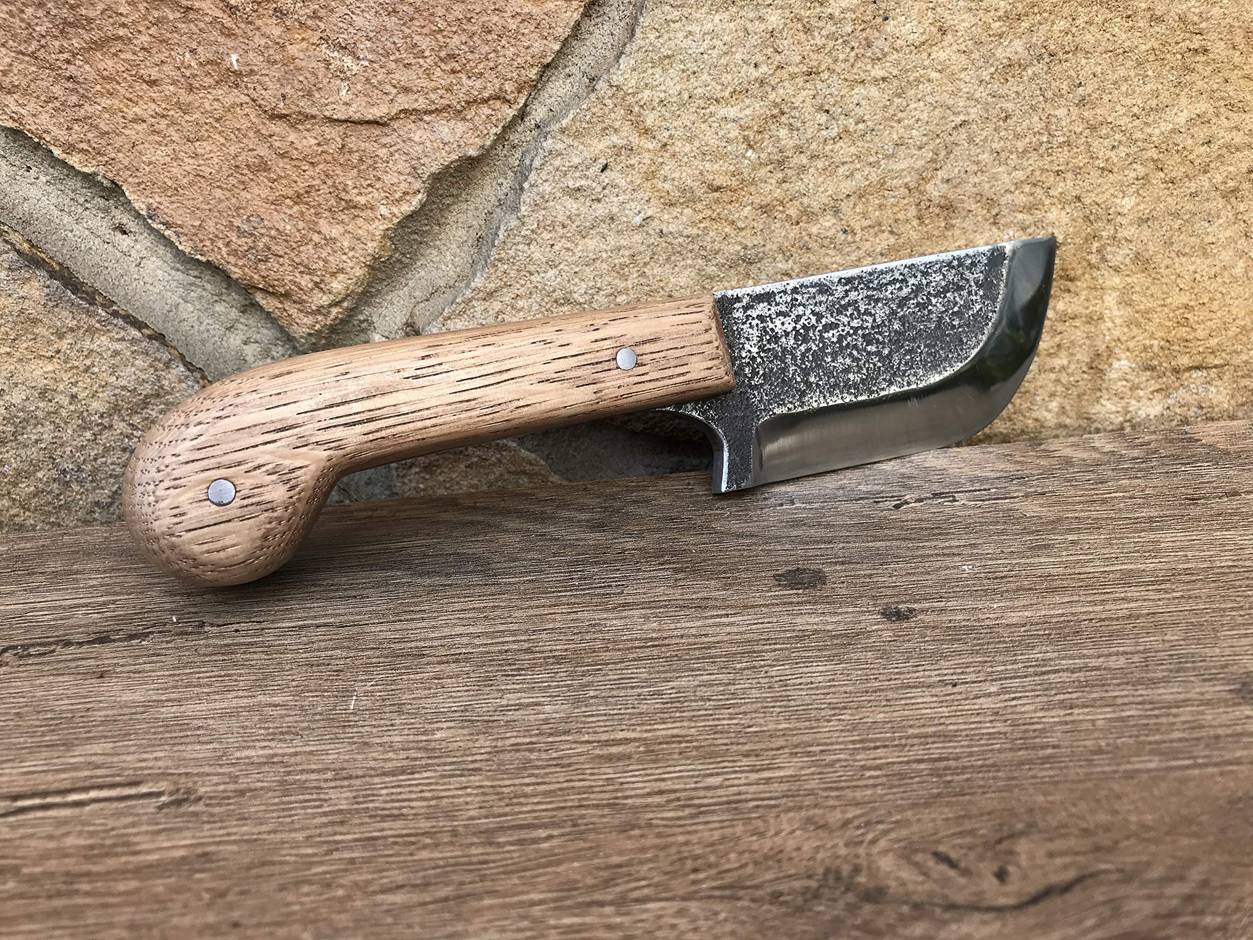 Viking Knife - Hand Forged Butcher Knife with Leather Sheath | Viking Decor, Iron Gift for Men | Perfect for Camping, Hunting & Kitchen Use
